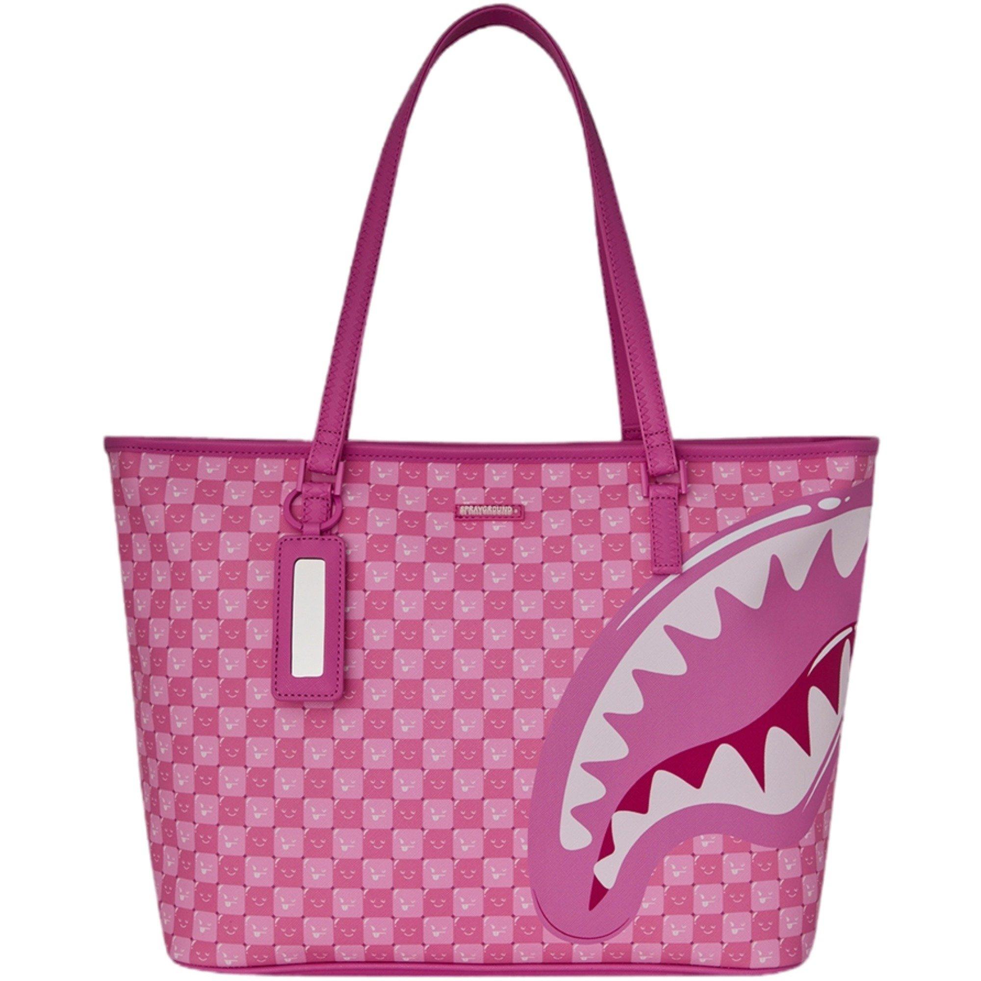 Sprayground New Faces Check Tote Bag - PINK